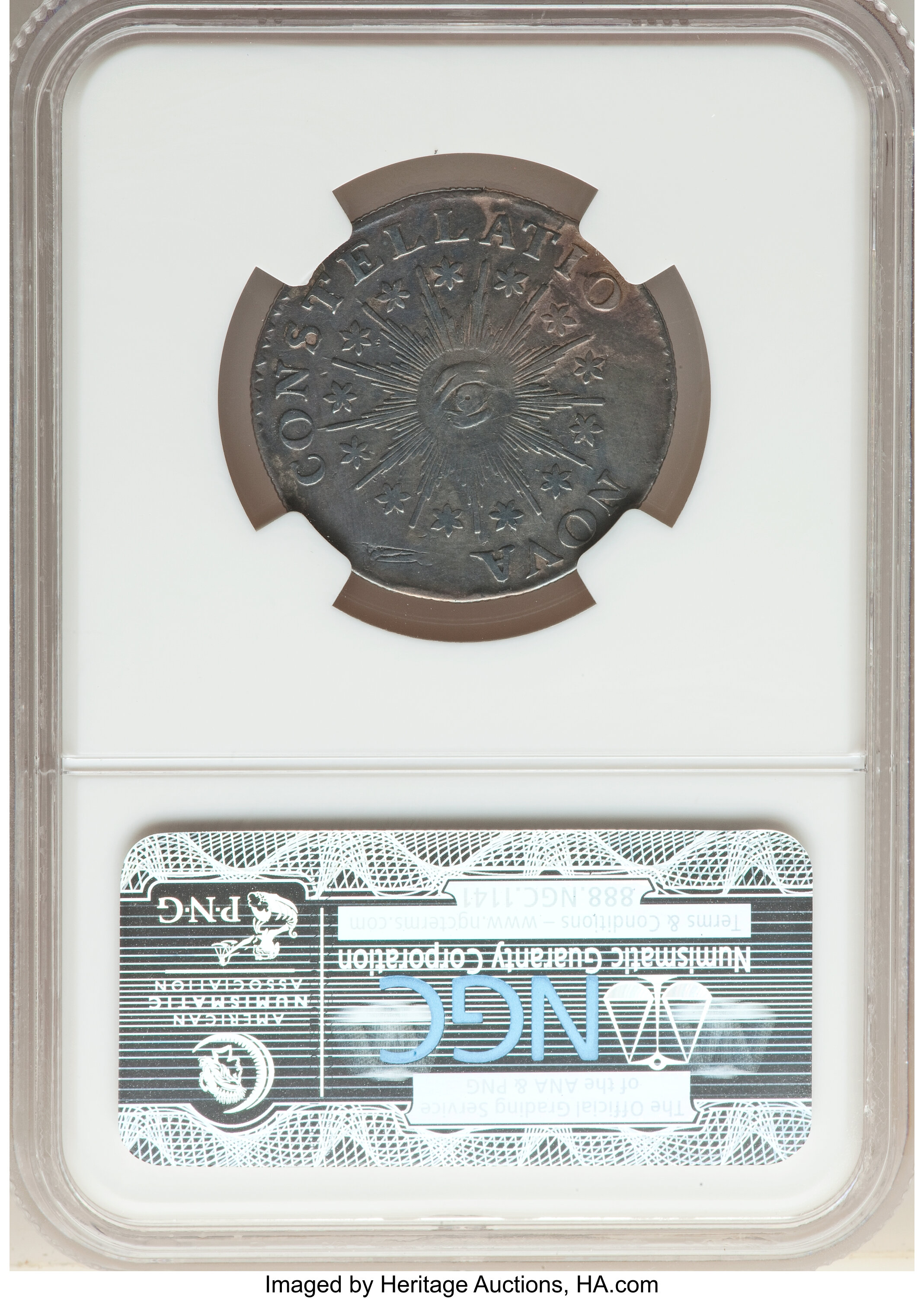 image for: 1785 Immune Columbia Piece, 13 Stars, Silver, Reeded Edge, W-1985, High R.6, VF35 NGC. ...