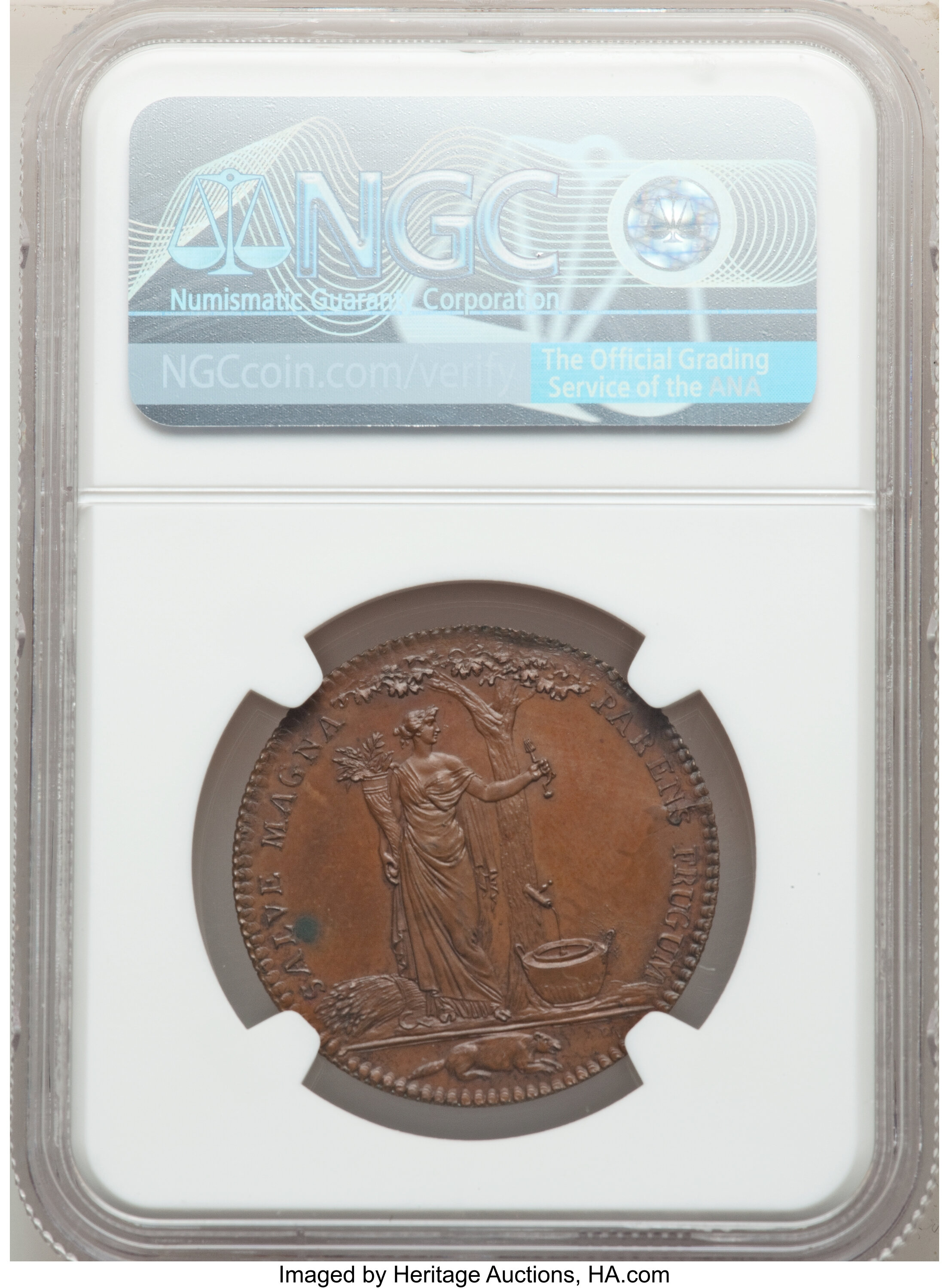 image for: 1796 Castorland Medal, Copper, Restrike from the Original Dies MS64 Brown NGC.  W-9115, R.8. ...