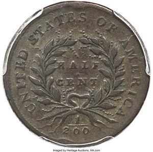 image for: 1793 1/2 C C-4, B-4, Low R.3, Fine 15 PCGS....
