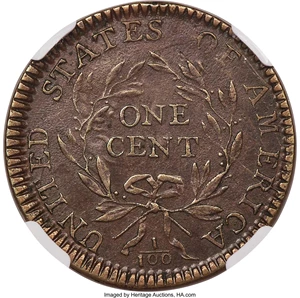 image for: 1794 1C Head of 1794, S-30, B-12, R.1, AU50 NGC....
