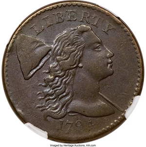 image for: 1794 1C Head of 1794, S-55, B-47, R.2, XF45 NGC....