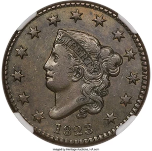 image for: 1823 1C N-2, R.2, XF45 NGC....