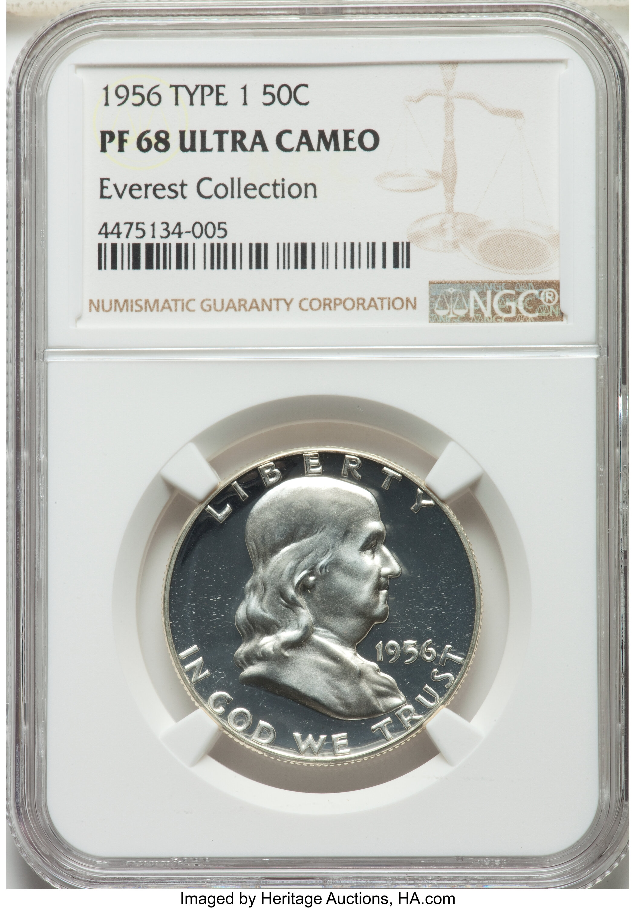 image for: 1956 50C Type One PR68 Ultra Cameo NGC....