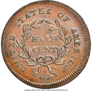 image for: 1795 Plain Edge, Punctuated Date, C-2b, B-2b, Low R.6, MS62 Brown NGC. CAC. Our EAC grade MS60. ...