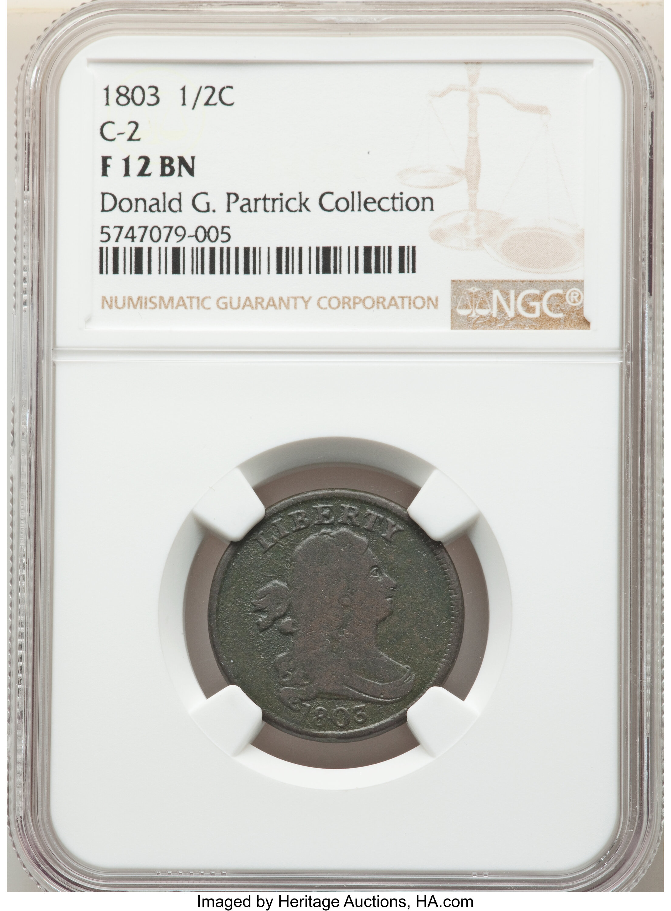 1803 1/2c C-2 MS BN XF40 BN thumbnail 20