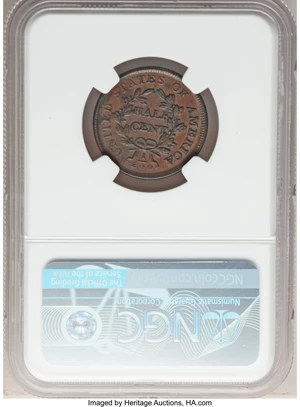 image for: 1806 Small 6, Stems, C-2, B-1, Low R.4, AU53 NGC. Our EAC grade XF40. ...