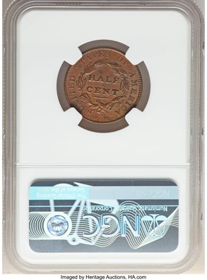 image for: 1828 13 Stars, C-1, B-1, R.1, MS63 Brown NGC. CAC. Our EAC grade MS60. ...