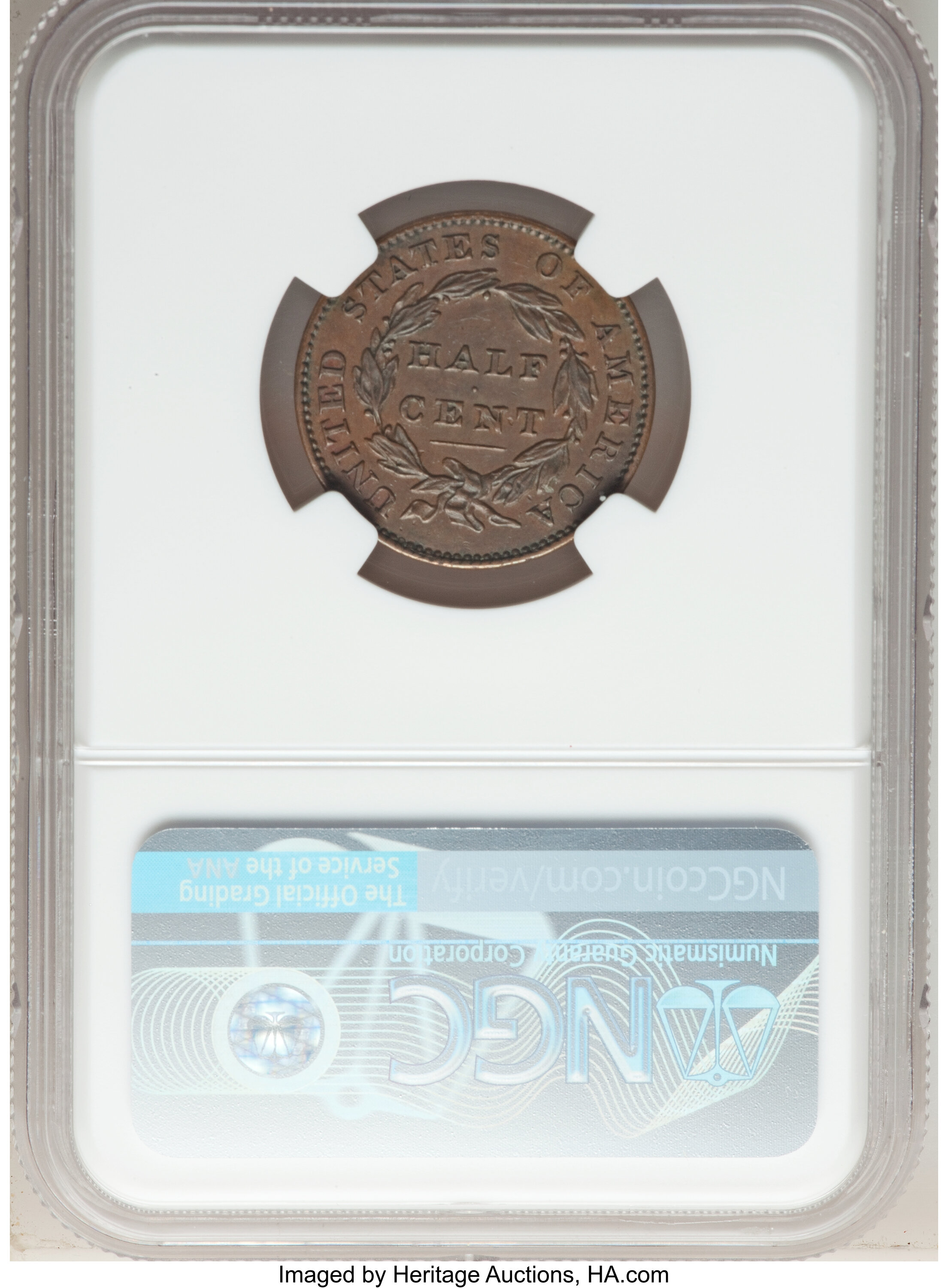 Classic Head Half Cent 1/2c 1831-1836 PR BN [Type] AU58 BN thumbnail 6