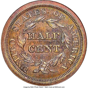 image for: 1844 Second Restrike, B-3, R.6, PR65 Brown NGC. Our EAC grade PR62. ...