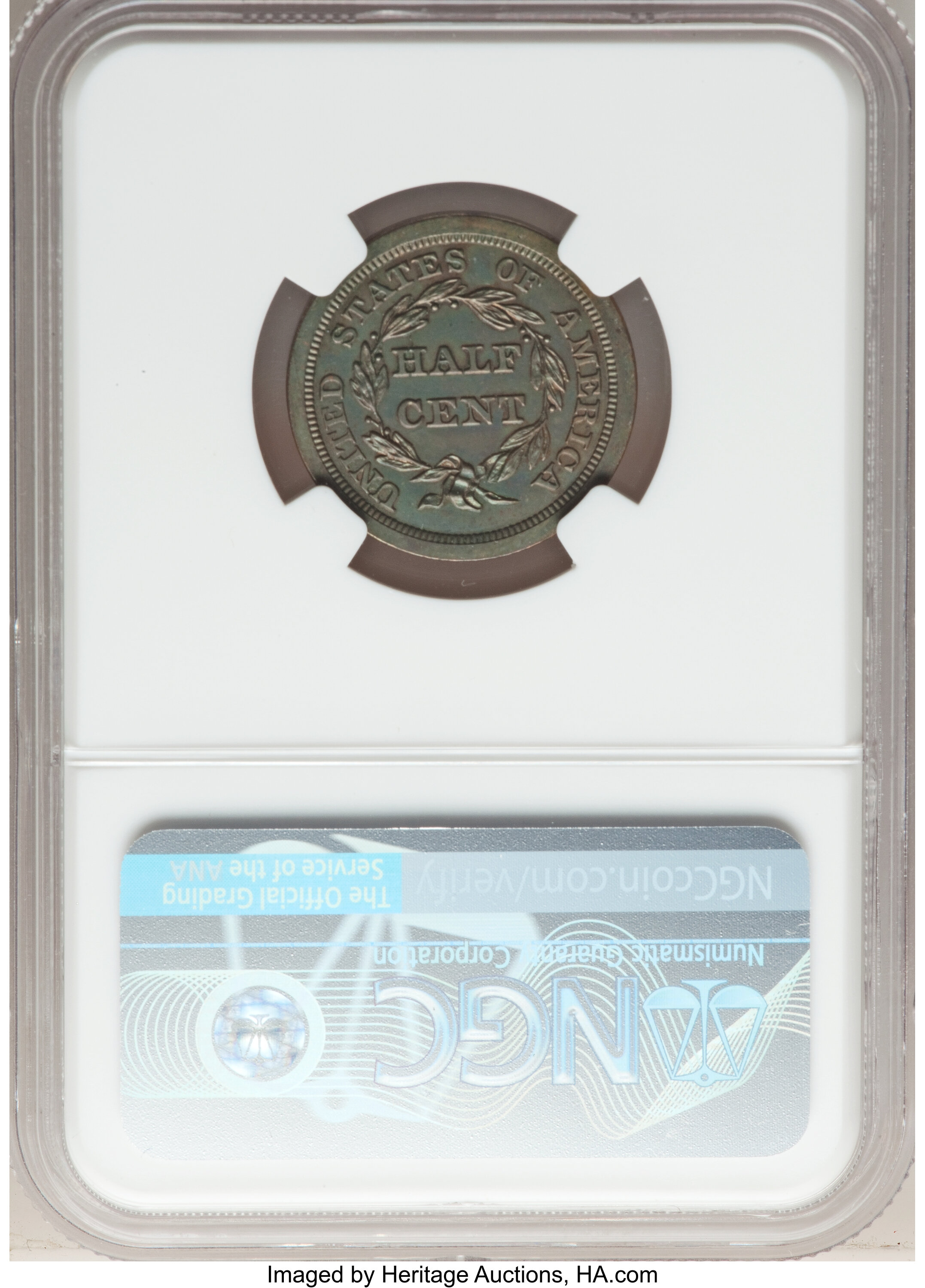 image for: 1846 Original, B-1, R.6, PR63 Brown NGC. Our EAC grade PR60. ...