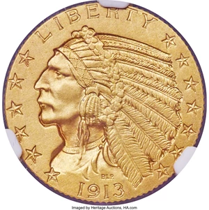 image for: 1913 $5 PR66+ NGC. JD-1, Low R.5....