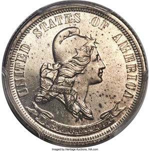 image for: 1870 25C Standard Silver Quarter Dollar, Judd-893A, Pollock-991, Unique, PR64 PCGS....