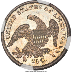 image for: 1834 25C PR64 NGC. B-2, R.7 as a Proof....
