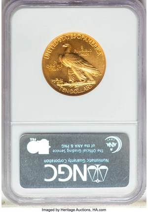 image for: 1910 $10 PR63 NGC. JD-1, R.5....