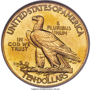 image for: 1910 $10 PR63 NGC. JD-1, R.5....
