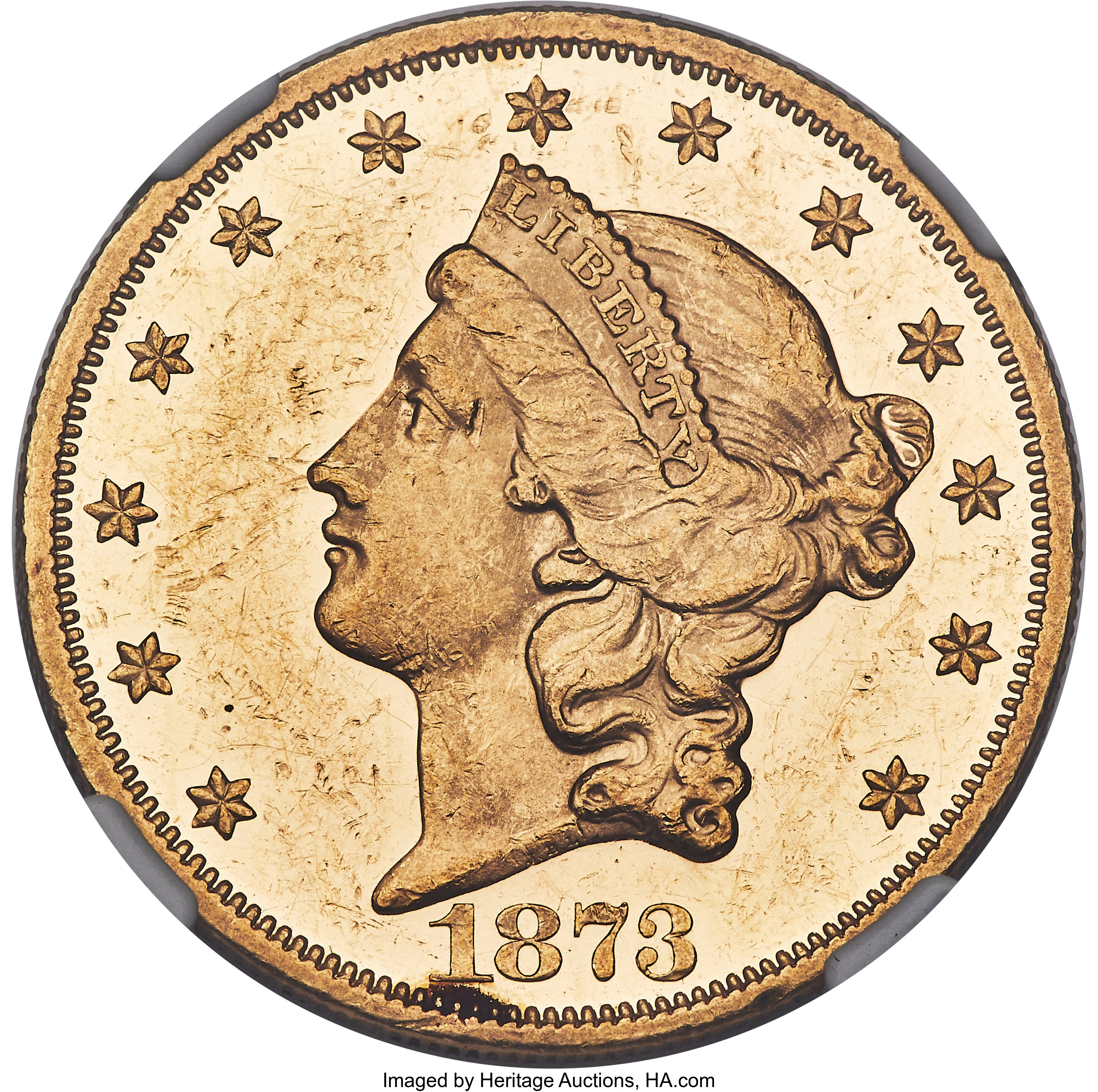 image for: 1873 $20 Closed 3 PR60 Ultra Cameo NGC. JD-1, R.7....