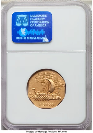 image for: 1925 Medal Norse Gold PR65 NGC....