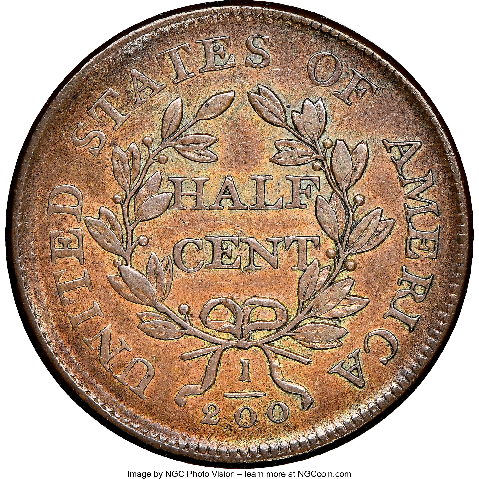 1806 1/2c Small 6, Stems, C-2 MS BN VF30 BN CAC thumbnail 22