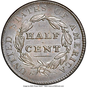 image for: 1828 13 Stars, C-1, B-1, R.1, MS62 Brown NGC. Our EAC grade AU50. ...