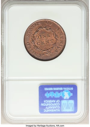 image for: 1820 1C Large Date, N-13, R.1, MS65 Red and Brown NGC. NGC Census: (50/12). PCGS Population: (84/8). CDN: $1,850 Whsle. Bid...