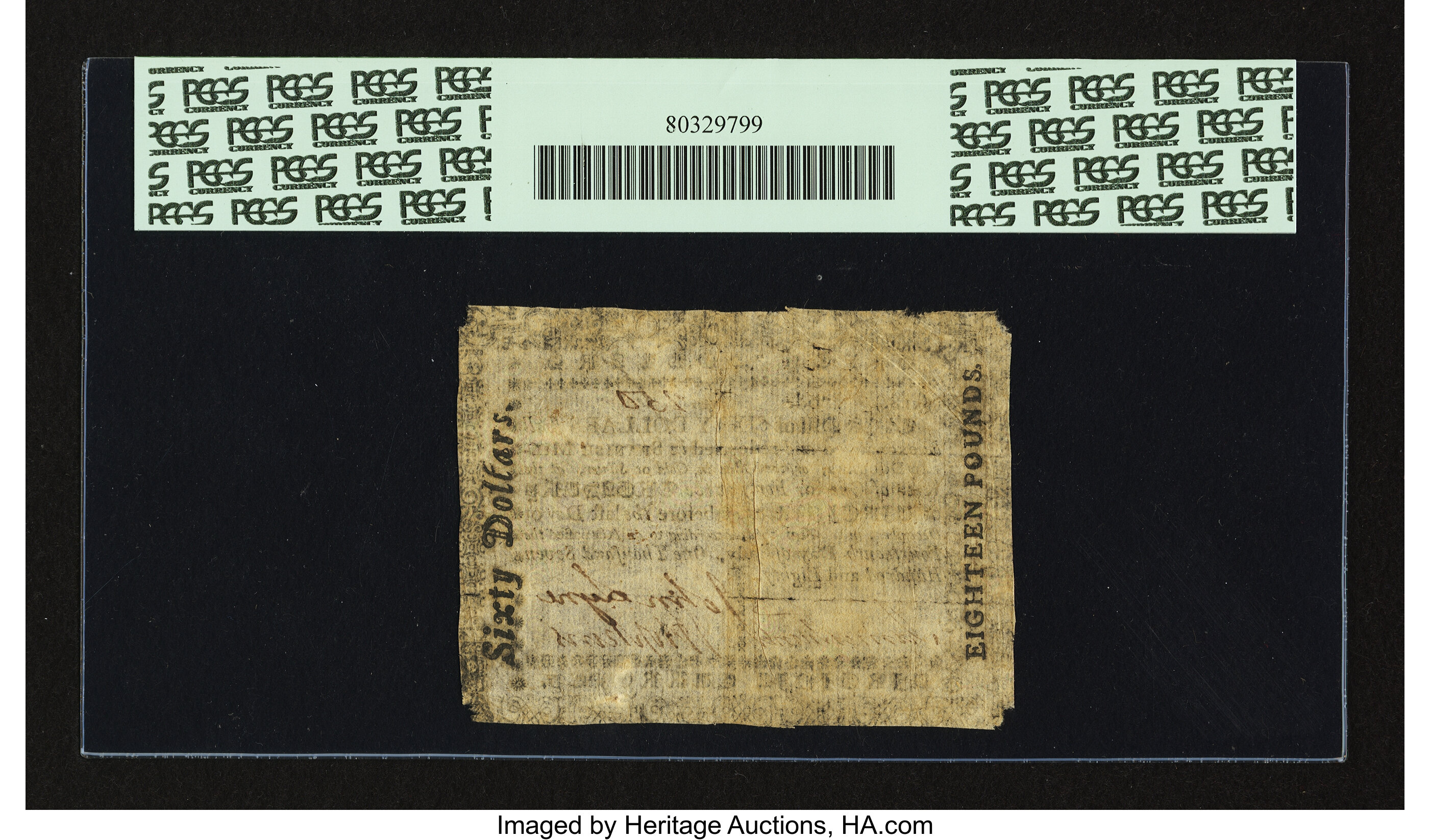 image for: Virginia July 14, 1780 $60 PCGS Apparent Very Fine 25....