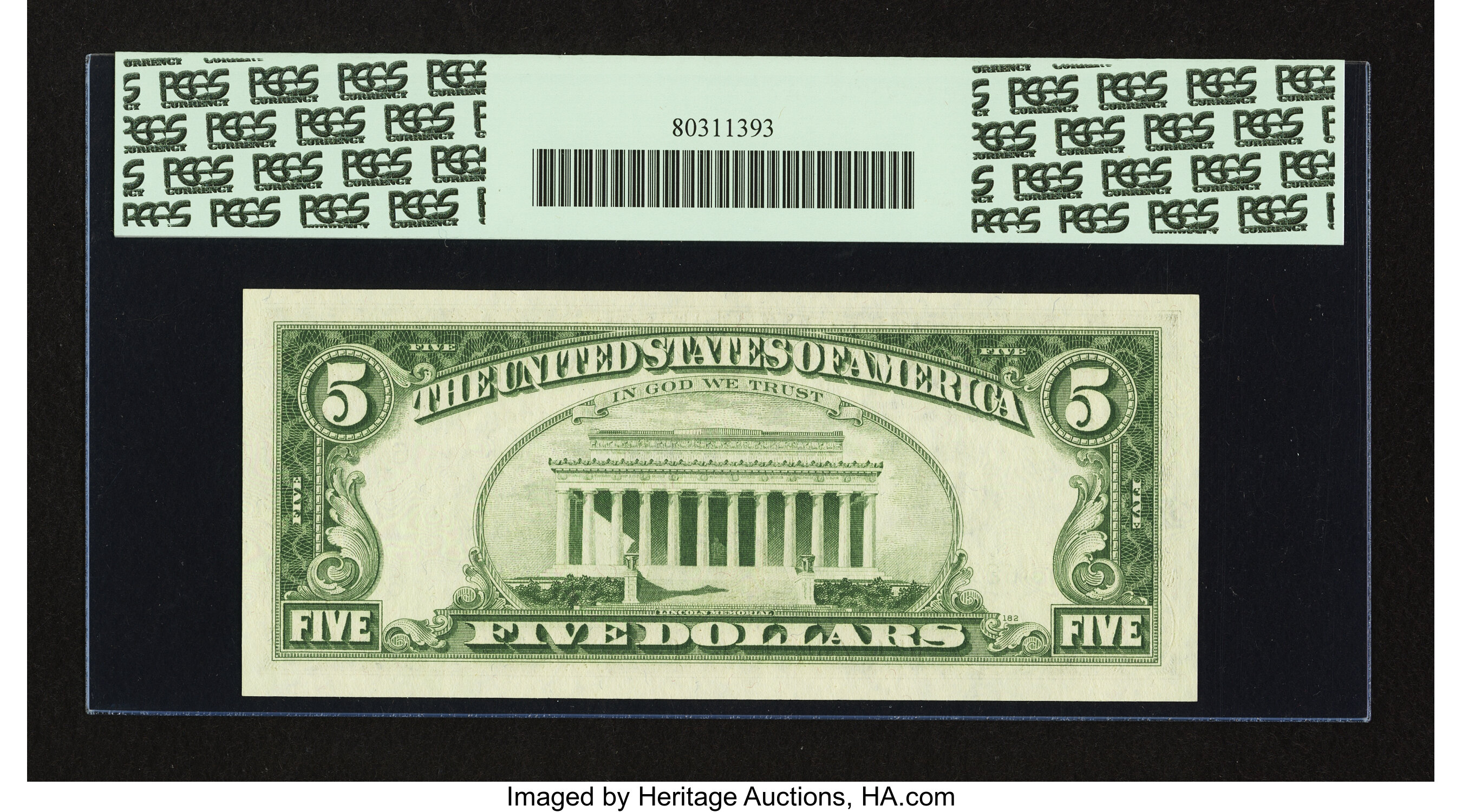 image for: Fr. 1972-F $5 1969C Federal Reserve Note. PCGS Gem New 65PPQ....