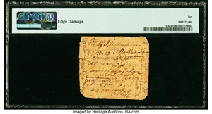 image for: Virginia March 11, 1760 £5 PMG Very Good 10....