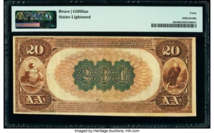 image for: Philadelphia, PA - $20 1882 Brown Back Fr. 493 The Third National Bank Ch. # 234 PMG Extremely Fine 40....