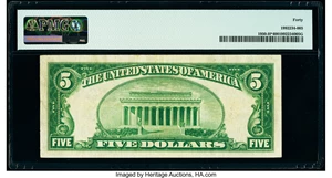 image for: Fr. 1950-H* $5 1928 Federal Reserve Note. PMG Extremely Fine 40....