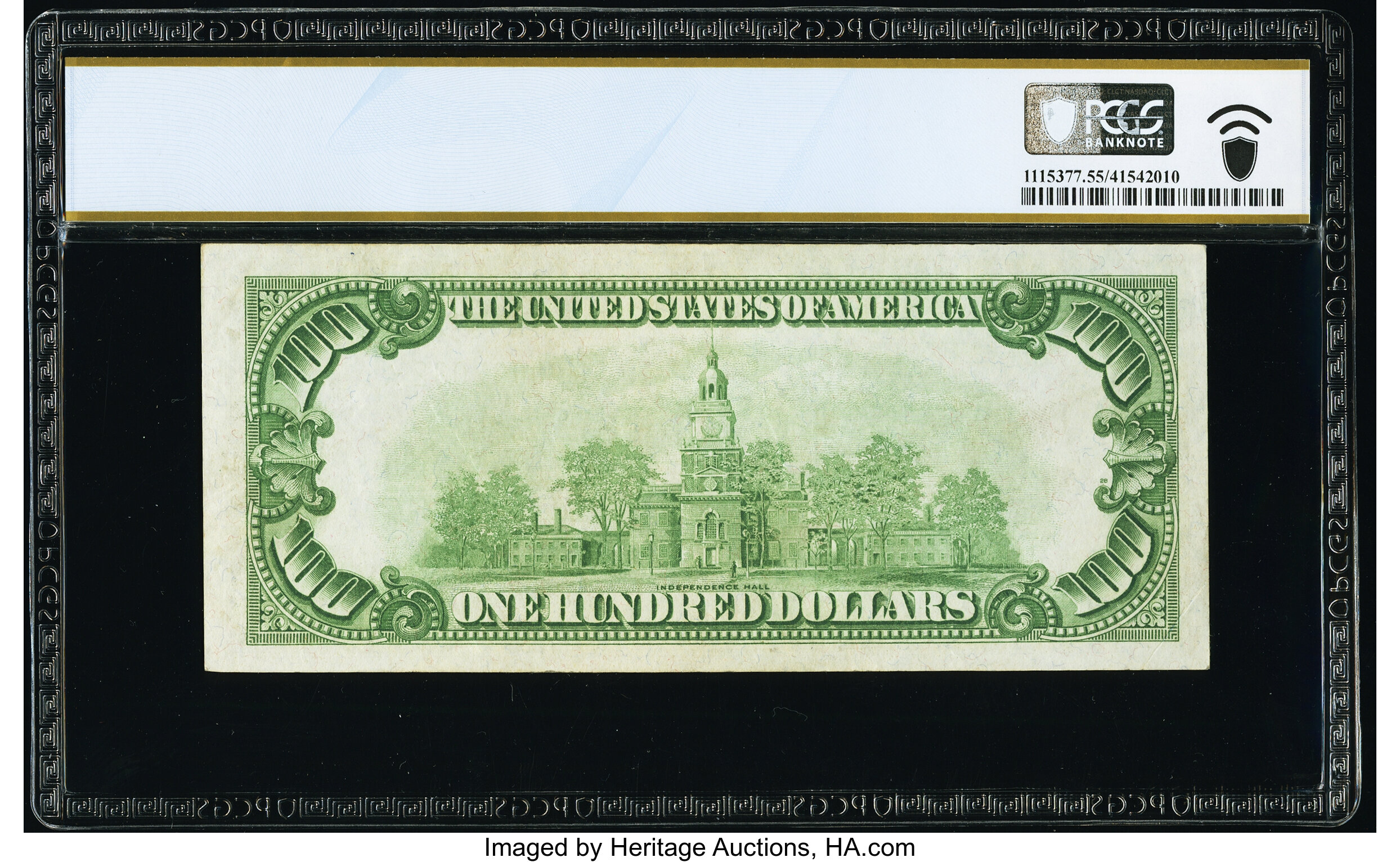image for: Fr. 2152-I* $100 1934 Light Green Seal Federal Reserve Star Note. PCGS Banknote About Unc 55 PPQ....