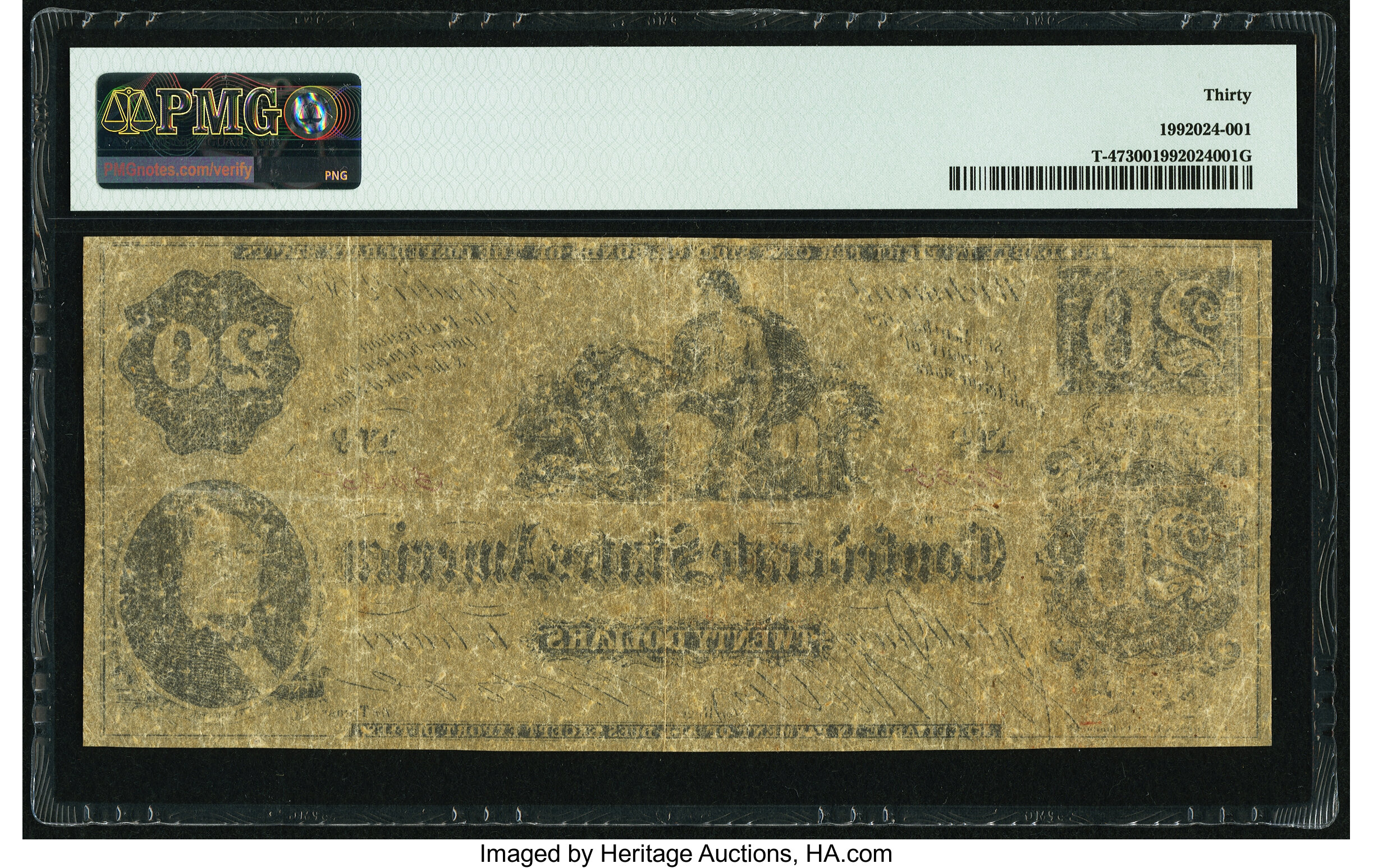 image for: T47 Fantasy Note $20 1862 PF-1 Cr. 345 Tremmel XX-2/A PMG Very Fine 30....
