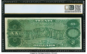 image for: Fr. 372 $20 1890 Treasury Note PCGS Banknote Very Fine 25....