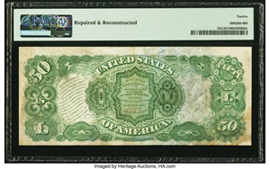image for: Fr. 152 $50 1874 Legal Tender PMG Fine 12 Net....