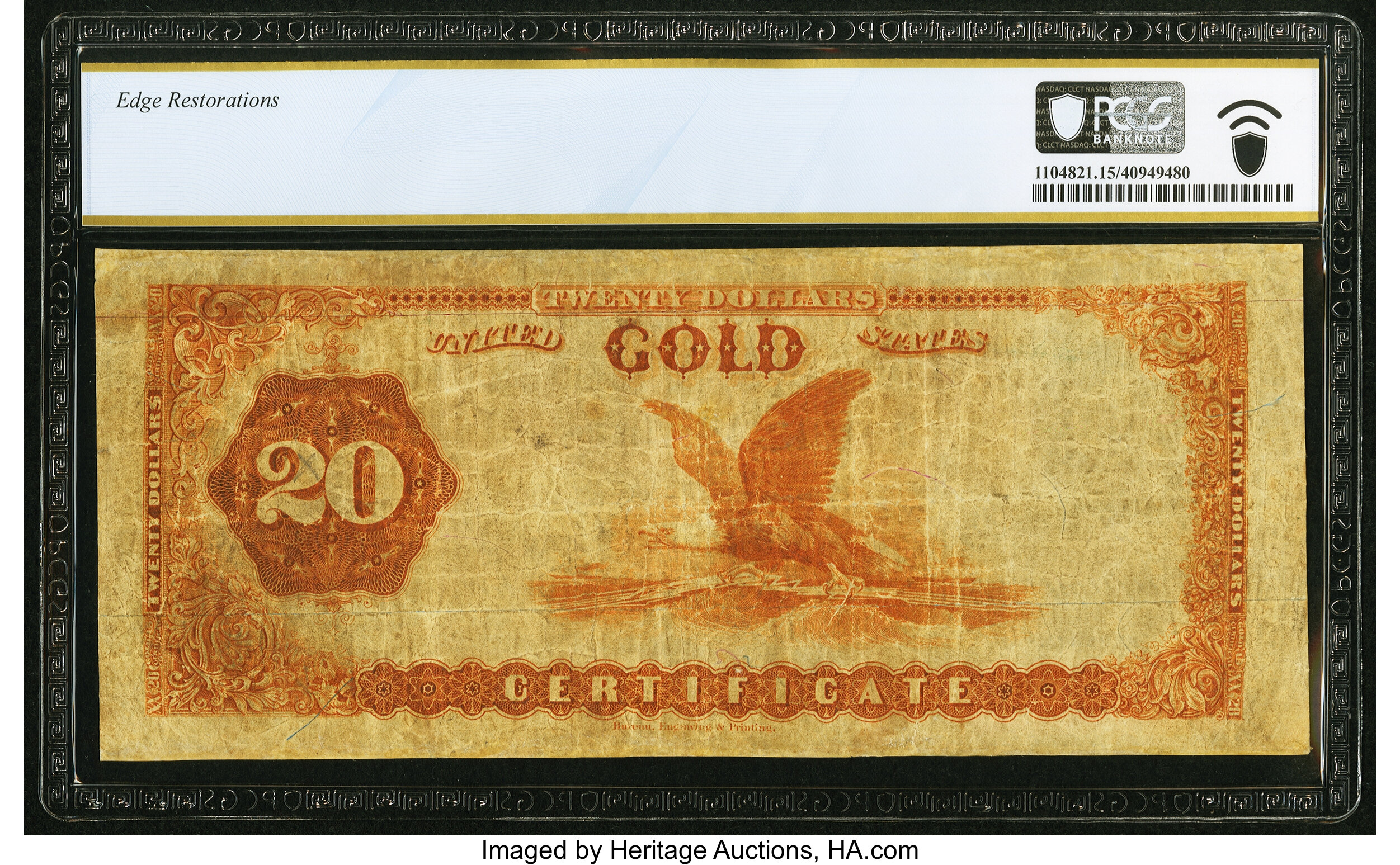 image for: Fr. 1176 $20 1882 Gold Certificate PCGS Banknote Choice Fine 15 Details....