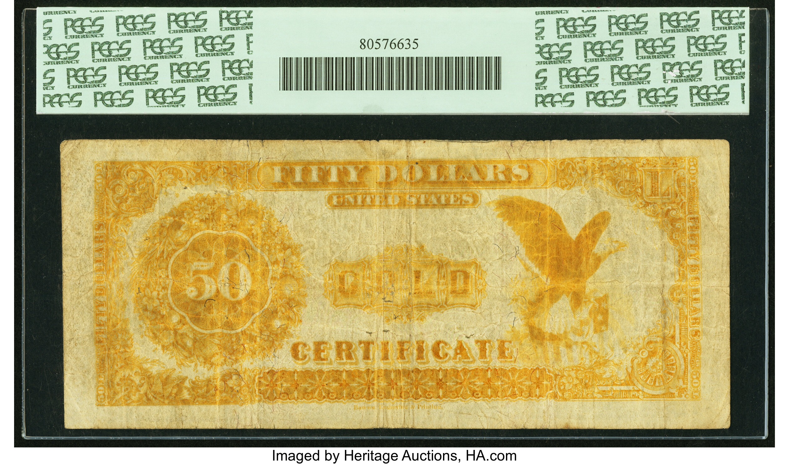 image for: Fr. 1195 $50 1882 Gold Certificate PCGS Fine 15....