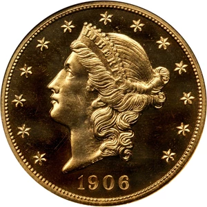 image for: 1906 Liberty Double Eagle. Proof-66 Cameo (NGC).