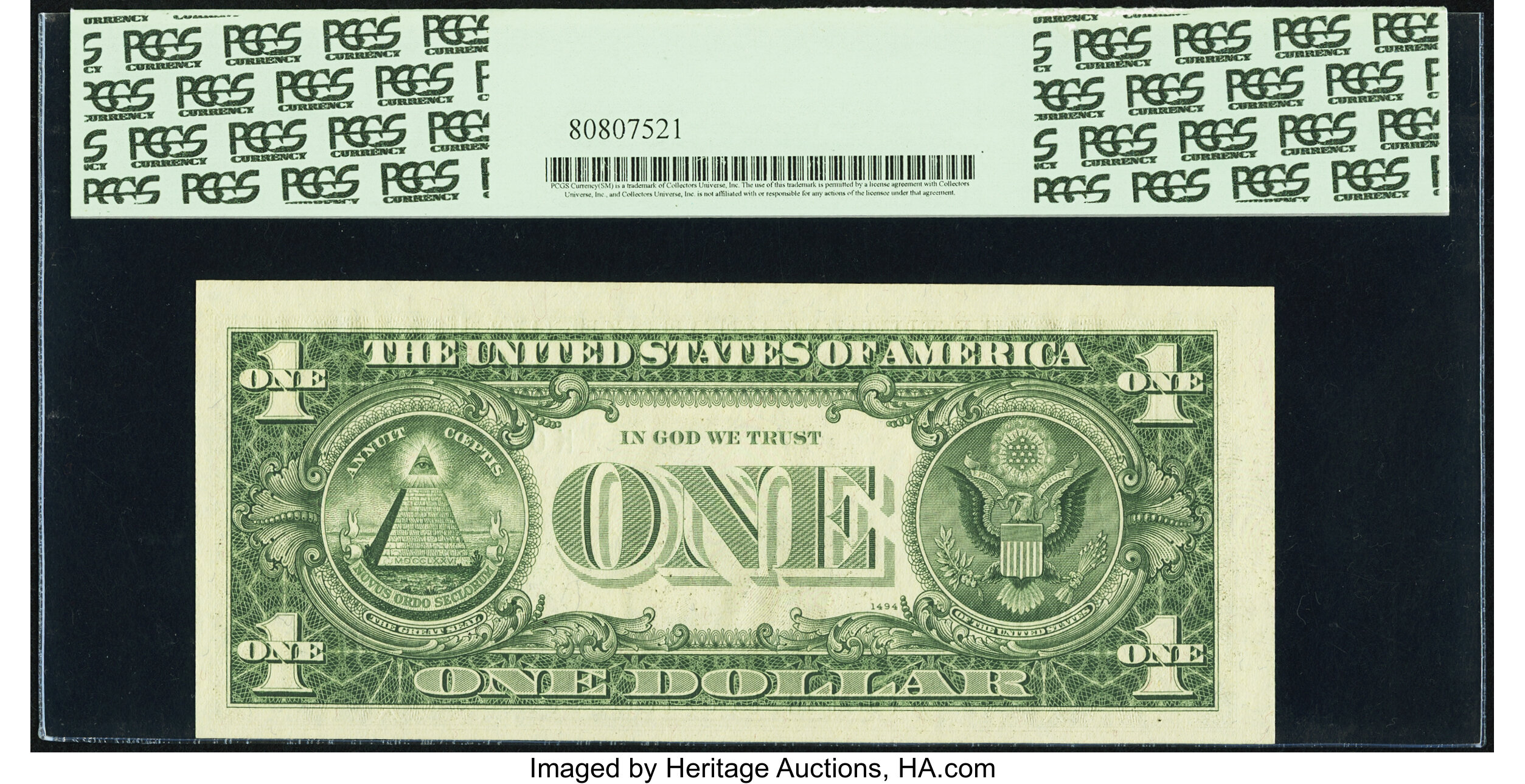 image for: George P. Shultz Courtesy Autographed Fr. 1907-K* $1 1969D Federal Reserve Star Note. PCGS Choice New 63PPQ....