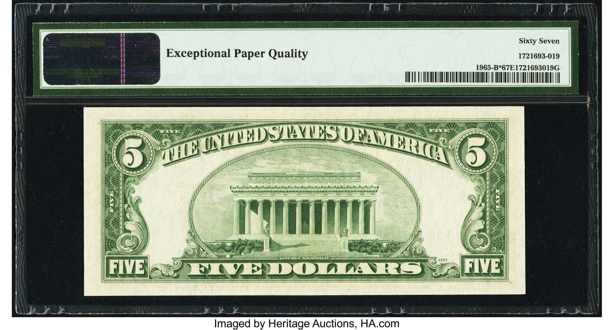 image for: Fr. 1965-B* $5 1950D Federal Reserve Star Note. PMG Superb Gem Unc 67 EPQ....