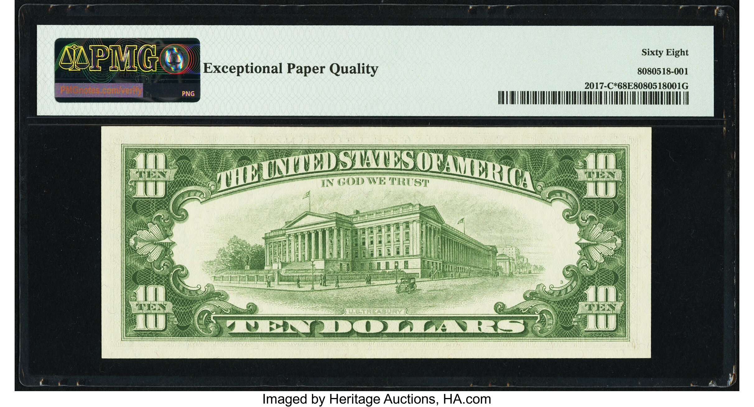 image for: Fr. 2017-C* $10 1963A Federal Reserve Star Note. PMG Superb Gem Unc 68 EPQ....