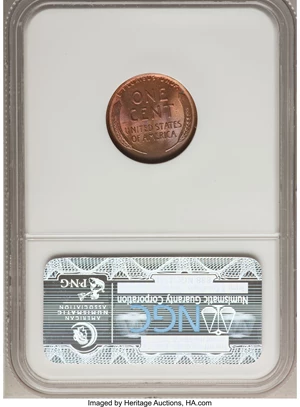 image for: 1909 VDB 1C MS66 Brown NGC. NGC Census: (24/1). PCGS Population (7/0). Mintage: 27,995,000. Numismedia Wsl. Price for probl...
