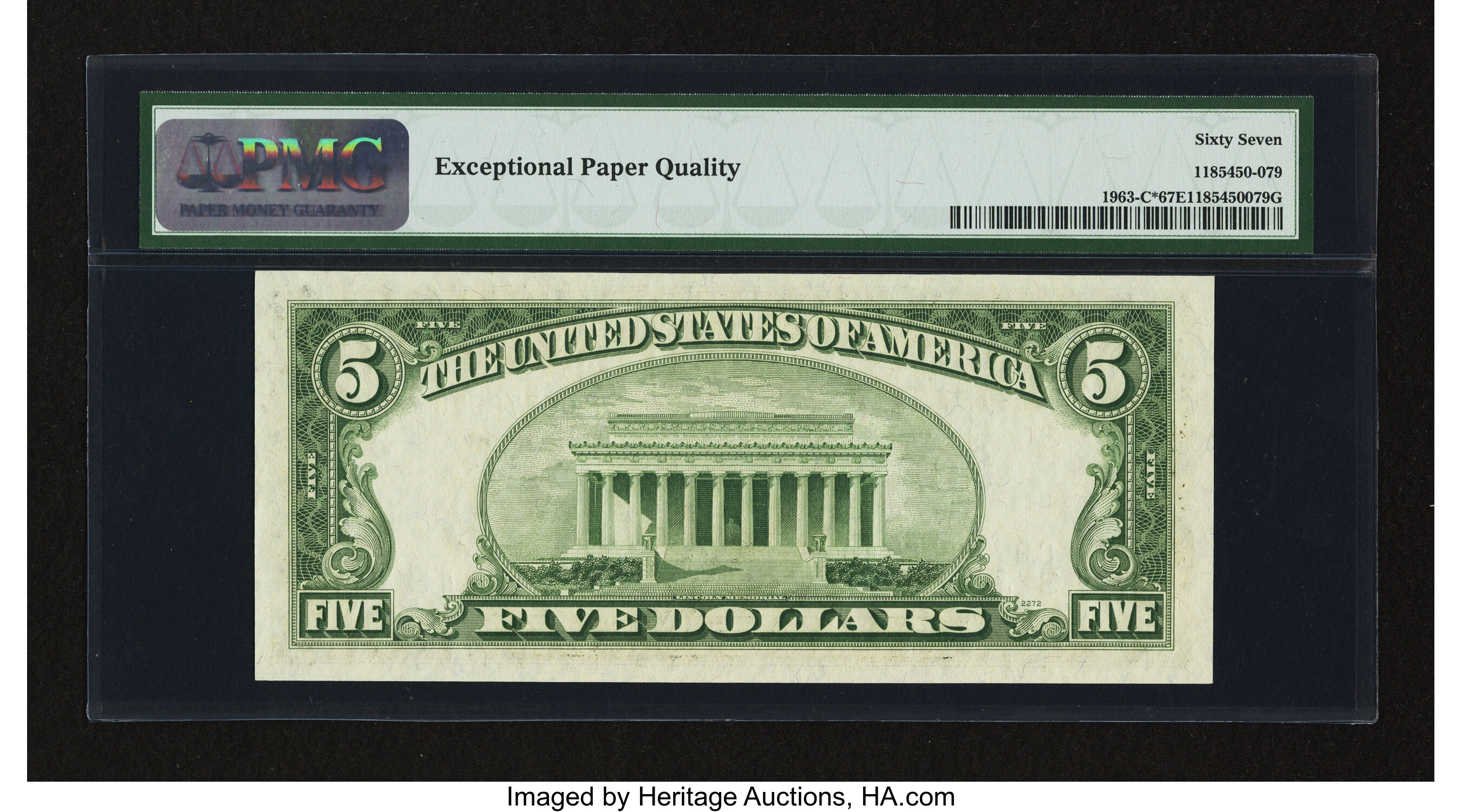 image for: Fr. 1963-C* $5 1950B Federal Reserve Star Note. PMG Superb Gem Unc 67 EPQ....