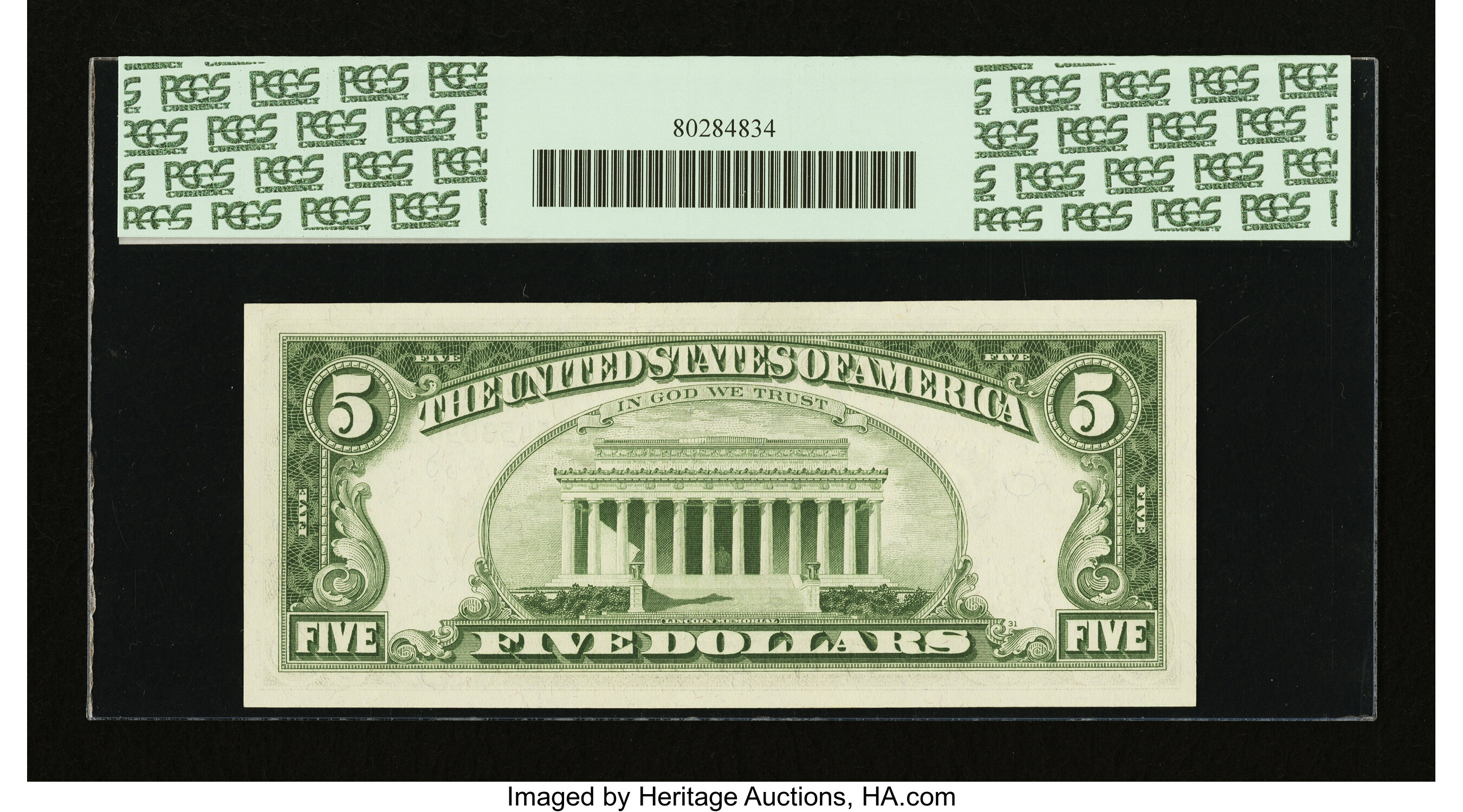 image for: Fr. 1968-G $5 1963A Federal Reserve Note. PCGS Superb Gem New 67PPQ....