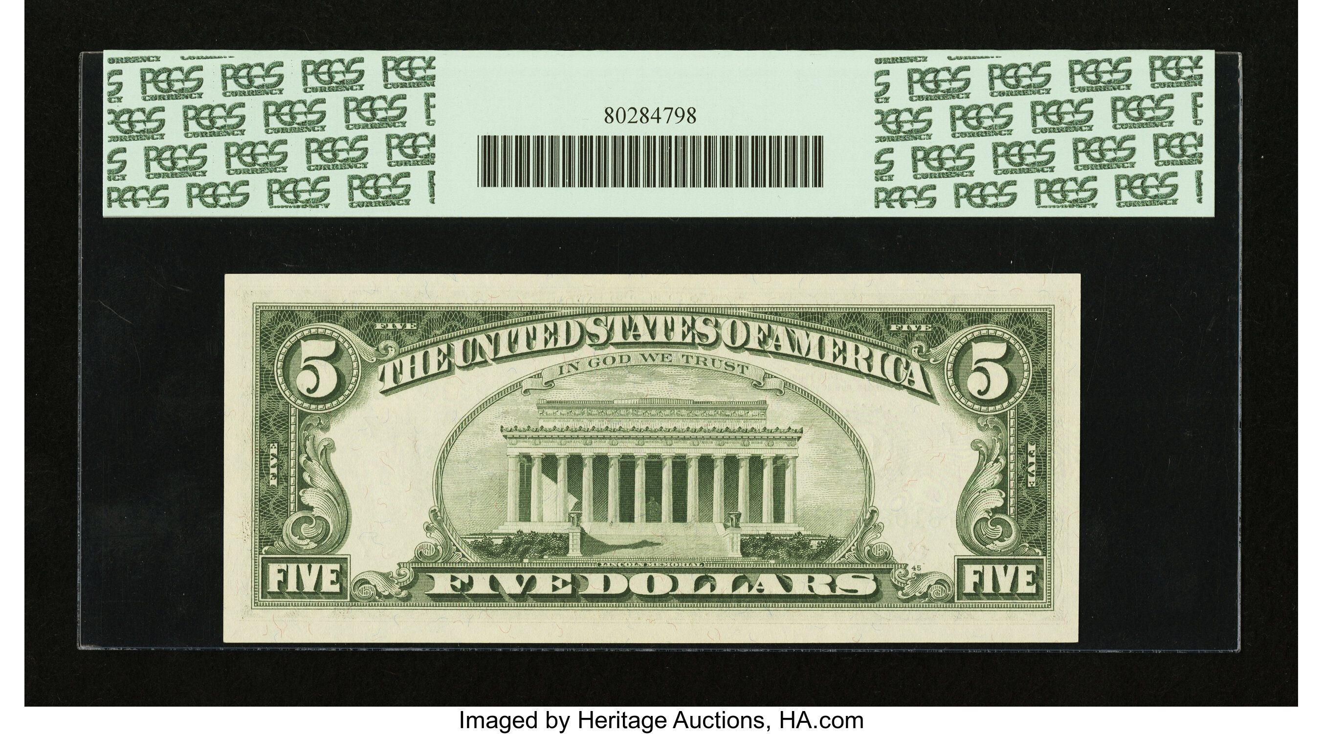 image for: Fr. 1968-G $5 1963A Federal Reserve Note. PCGS Gem New 65PPQ....
