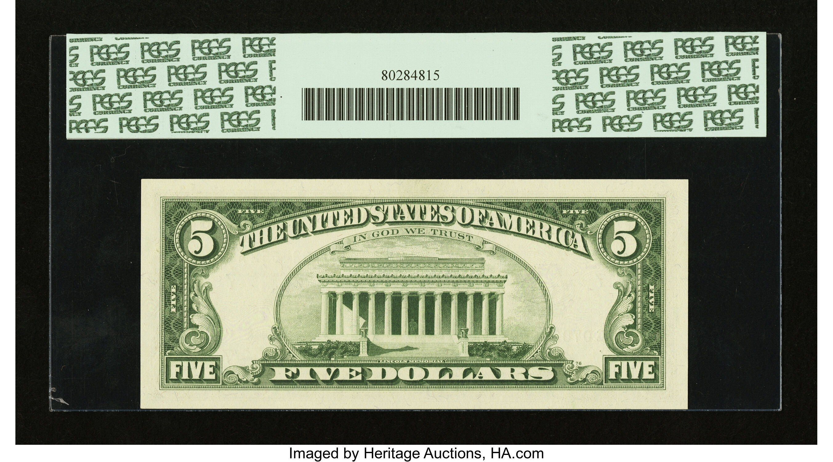image for: Fr. 1969-G $5 1969 Federal Reserve Note. PCGS Gem New 65PPQ....