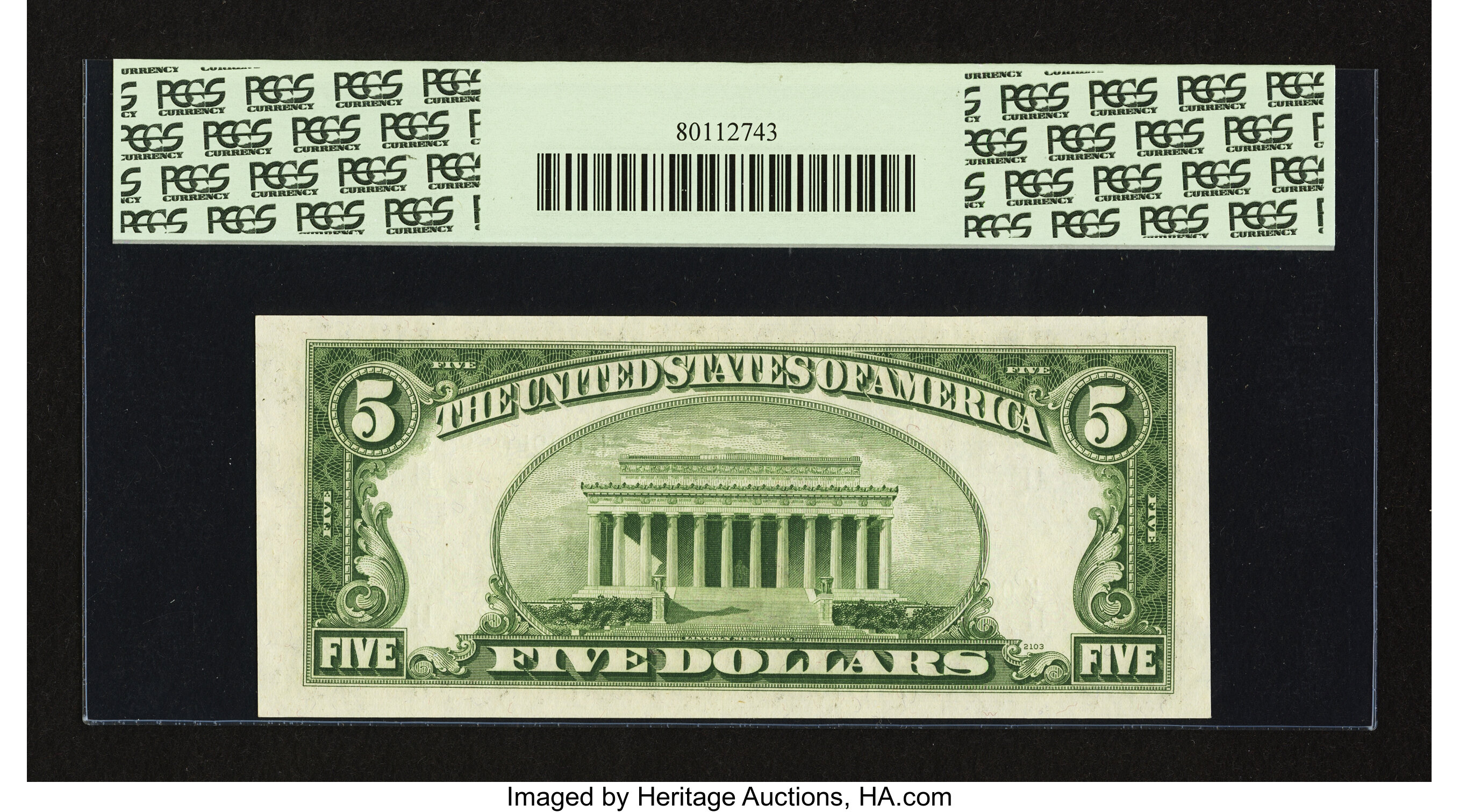 image for: Fr. 1962-K* $5 1950A Federal Reserve Note. PCGS Choice New 63PPQ....
