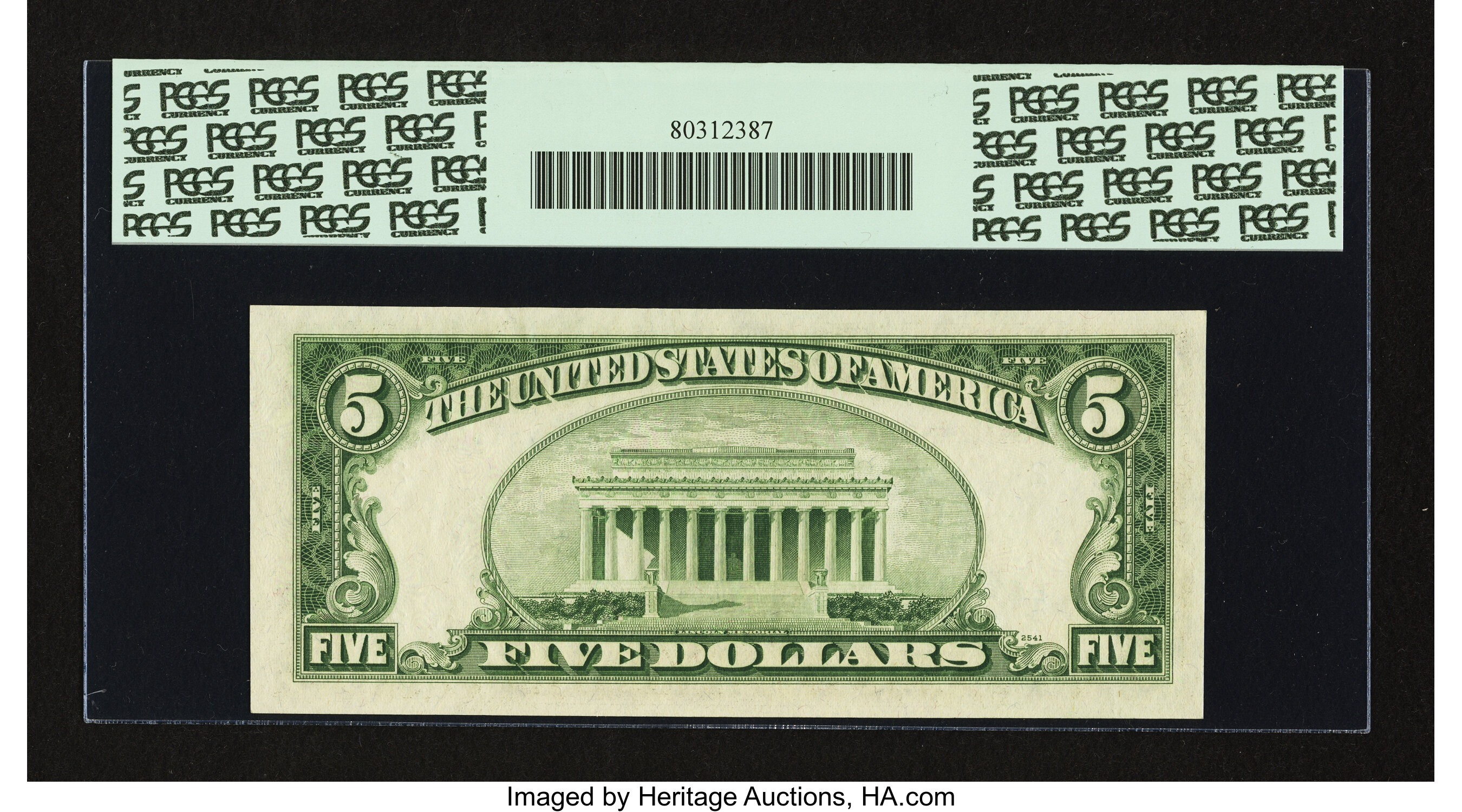 image for: Fr. 1966-B* $5 1950E Federal Reserve Note. PCGS Gem New 65PPQ....