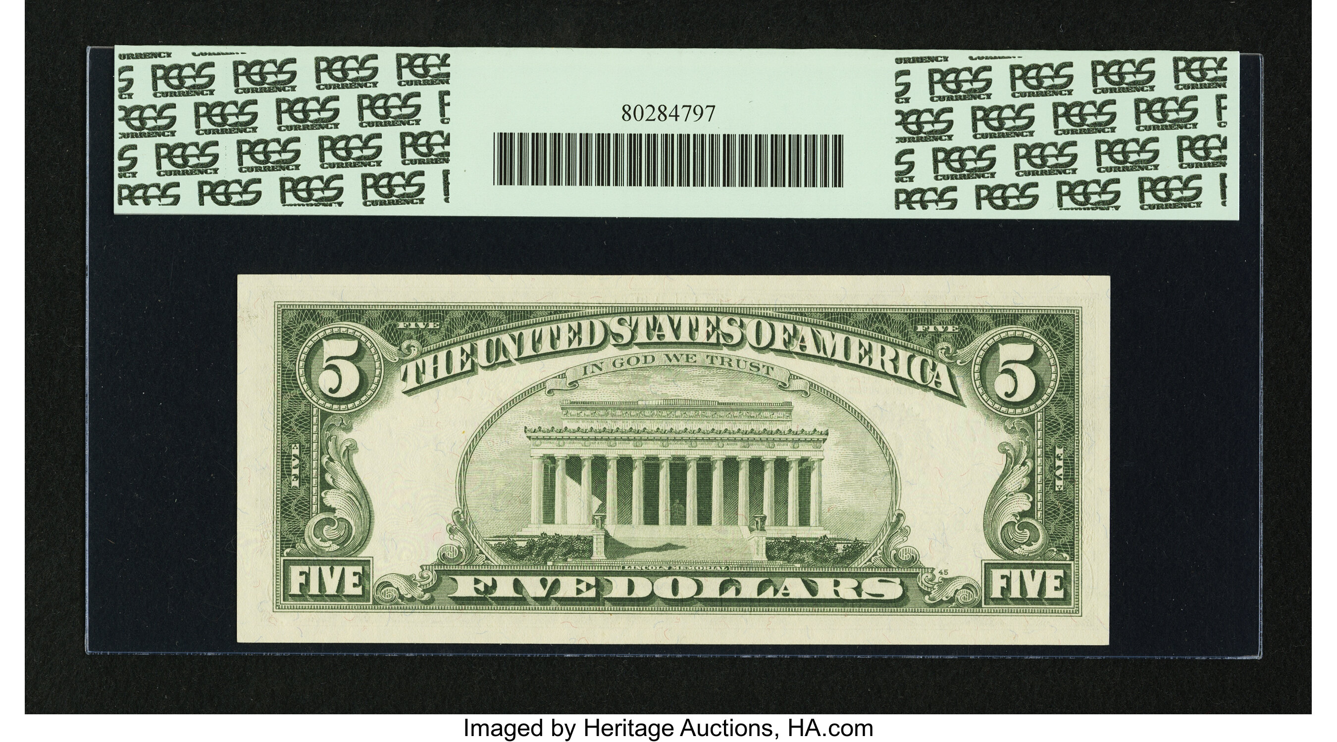 image for: Fr. 1968-G $5 1963A Federal Reserve Note. PCGS Gem New 65PPQ....