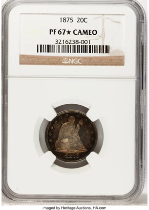 image for: 1875 20C PR67 ★ Cameo NGC....