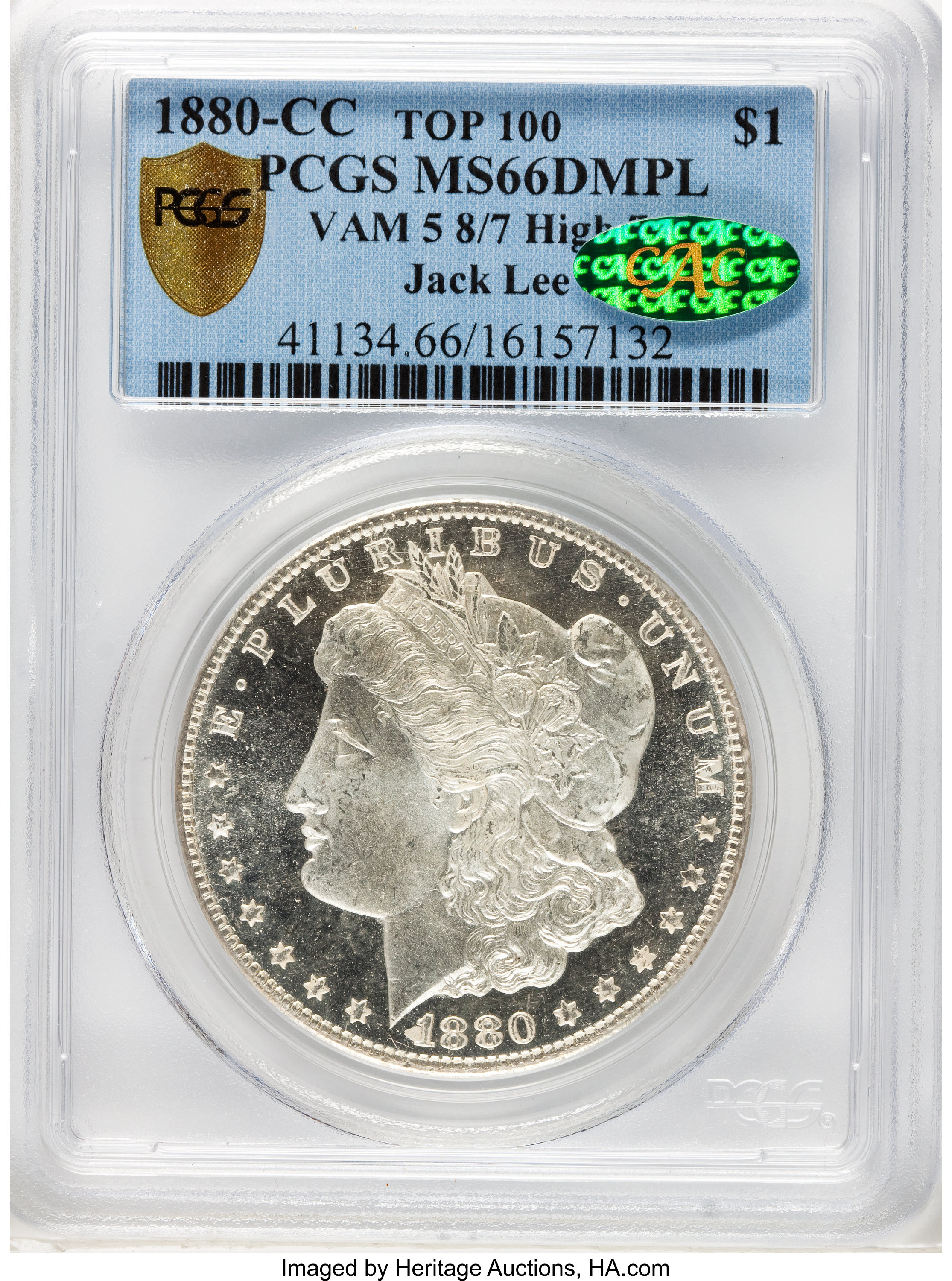 1880-CC $1  8/High 7 MS DMPL MS66 DMPL thumbnail 3