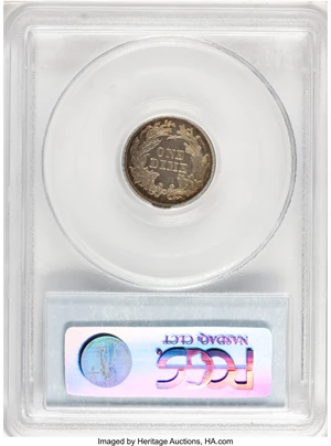 image for: 1861 10C Dime PR65 Cameo PCGS....